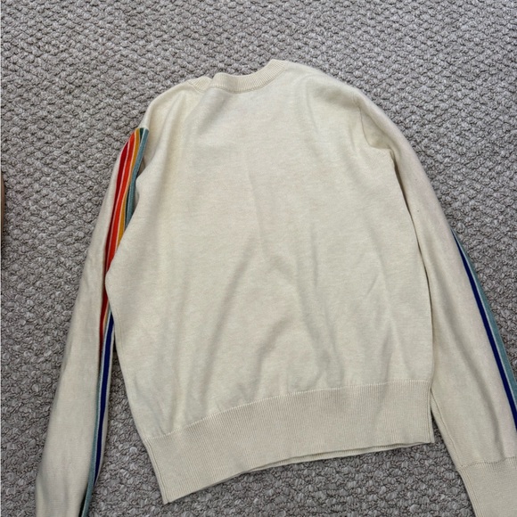 Outerknown Cream Sweater with Colorful Stripes - Picture 3 of 3
